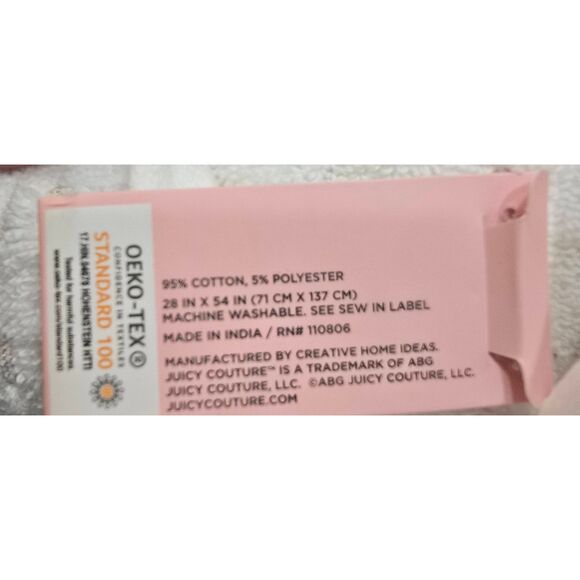 Juicy Couture Home Set of 2 Striped Hand Towels - Picture 8 of 9